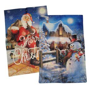 Christmas Winter Cardinal Garden Flag 12 x 18 Inches Yard Decoration Snowman